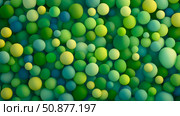 Abstract Spheres of Green and Blue Tones. Стоковое AI-изображение, AI-художник Данила Большаков / Фотобанк Лори