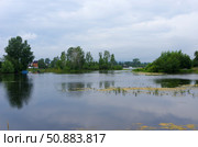 Авроринский пруд на реке Чёрный Исток (Чёрная). Свердловская область, посёлок Черноисточинск. Стоковое фото, фотограф Алексей Иванов / Фотобанк Лори