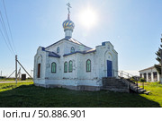 Храм в честь Вознесения Господня. Село Минино. Тюменская область (2018 год). Стоковое фото, фотограф Александр Тараканов / Фотобанк Лори