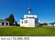 Храм в честь Вознесения Господня. Село Минино. Тюменская область (2018 год). Стоковое фото, фотограф Александр Тараканов / Фотобанк Лори