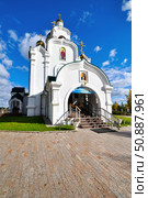 Казачий храм преподобного Серафима Саровского. город Тюмень (2018 год). Стоковое фото, фотограф Александр Тараканов / Фотобанк Лори
