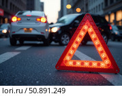 ДТП на дороге. Traffic accident on the road. Стоковое AI-изображение, AI-художник Смирнова Светлана / Фотобанк Лори