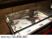 АПС (Автомат Подводный Специальный) — личное оружие боевого пловца. Балаклавский подземный музейный комплекс на бывшей подземной базе подводных лодок. Балаклава. Севастополь. Крым. Редакционное фото, фотограф Сергей Афанасьев / Фотобанк Лори