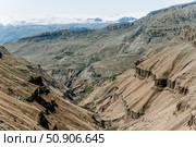 Landscape of Dagestan mountains, mountain range in haze summer Russia. Стоковое фото, фотограф Spirit River / Фотобанк Лори