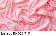 Abstract pale rose silk fabric with gentle drape: soft romantic textile material backdrop. Стоковое AI-изображение, AI-художник Данила Большаков / Фотобанк Лори