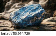 lapis blue stone ai generated. Стоковое AI-изображение, AI-художник Vectorwin / Фотобанк Лори