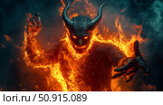 satan devil fire ai generated. Стоковое AI-изображение, AI-художник Vectorwin / Фотобанк Лори