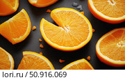 peel orange segments ai generated. Стоковое AI-изображение, AI-художник Vectorwin / Фотобанк Лори