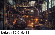 production steel plant ai generated. Стоковое AI-изображение, AI-художник Vectorwin / Фотобанк Лори