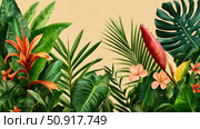 bromeliads tropical plants ai generated. Стоковое AI-изображение, AI-художник Vectorwin / Фотобанк Лори