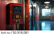system fire alarm panel ai generated. Стоковое AI-изображение, AI-художник Vectorwin / Фотобанк Лори