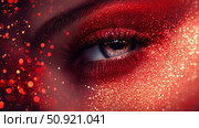 dazzle red glitter ai generated. Стоковое AI-изображение, AI-художник Vectorwin / Фотобанк Лори