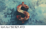 deflation collapsing dollar sign ai generated. Стоковое AI-изображение, AI-художник Vectorwin / Фотобанк Лори