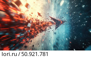 downturn disintegrating business growth arrow ai generated. Стоковое AI-изображение, AI-художник Vectorwin / Фотобанк Лори