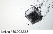 rendering dissolving 3D cube ai generated. Стоковое AI-изображение, AI-художник Vectorwin / Фотобанк Лори