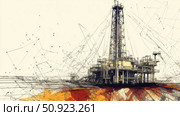 hydraulic fracturing network ai generated. Стоковое AI-изображение, AI-художник Vectorwin / Фотобанк Лори