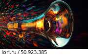 amplification warping megaphone ai generated. Стоковое AI-изображение, AI-художник Vectorwin / Фотобанк Лори