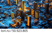 infrastructure shifting smart city map ai generated. Стоковое AI-изображение, AI-художник Vectorwin / Фотобанк Лори