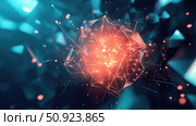 neutron emitting quantum particle ai generated. Стоковое AI-изображение, AI-художник Vectorwin / Фотобанк Лори