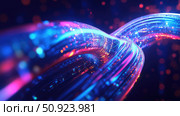 bandwidth pulsating network cable ai generated. Стоковое AI-изображение, AI-художник Vectorwin / Фотобанк Лори