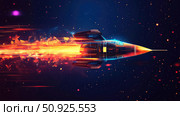 propulsion fading rocket ai generated. Стоковое AI-изображение, AI-художник Vectorwin / Фотобанк Лори