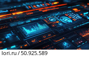 visualization streaming tech dashboard ai generated. Стоковое AI-изображение, AI-художник Vectorwin / Фотобанк Лори