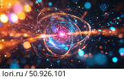 photon beaming quantum particle ai generated. Стоковое AI-изображение, AI-художник Vectorwin / Фотобанк Лори
