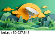 reception growing satellite dish ai generated. Стоковое AI-изображение, AI-художник Vectorwin / Фотобанк Лори