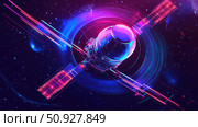 oscillation oscillating satellite ai generated. Стоковое AI-изображение, AI-художник Vectorwin / Фотобанк Лори