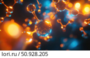 phosphorescence lighting up molecule ai generated. Стоковое AI-изображение, AI-художник Vectorwin / Фотобанк Лори