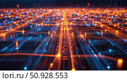 congestion lighting up network traffic ai generated. Стоковое AI-изображение, AI-художник Vectorwin / Фотобанк Лори