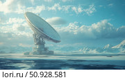 broadcast animating tech satellite dish ai generated. Стоковое AI-изображение, AI-художник Vectorwin / Фотобанк Лори