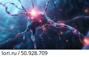 synapse zooming neuron ai generated. Стоковое AI-изображение, AI-художник Vectorwin / Фотобанк Лори