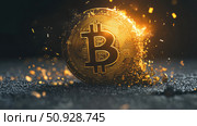 currency fading bitcoin icon ai generated. Стоковое AI-изображение, AI-художник Vectorwin / Фотобанк Лори
