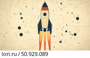 space zooming rocket ai generated. Стоковое AI-изображение, AI-художник Vectorwin / Фотобанк Лори