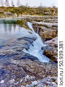 Niagara Falls on Cievna River in Podgorica Montenegro summer landscape sunny day. Стоковое фото, фотограф Spirit River / Фотобанк Лори