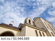 Церковь Святителя Николая Чудотворца (Никольская церковь). Поселок Боровской. Тюменская область (2018 год). Стоковое фото, фотограф Александр Тараканов / Фотобанк Лори
