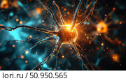 cognition beaming neuron ai generated. Стоковое AI-изображение, AI-художник Vectorwin / Фотобанк Лори