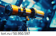 lens absorbing telescope ai generated. Стоковое AI-изображение, AI-художник Vectorwin / Фотобанк Лори