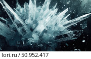 thawing disintegrating ice crystal ai generated. Стоковое AI-изображение, AI-художник Vectorwin / Фотобанк Лори