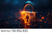 locksmith fracturing padlock ai generated. Стоковое AI-изображение, AI-художник Vectorwin / Фотобанк Лори