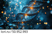 genome shifting DNA double helix ai generated. Стоковое AI-изображение, AI-художник Vectorwin / Фотобанк Лори