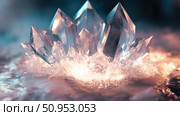 symmetry expanding ice crystal ai generated. Стоковое AI-изображение, AI-художник Vectorwin / Фотобанк Лори