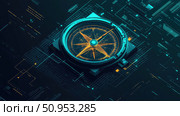 drilling fracturing compass ai generated. Стоковое AI-изображение, AI-художник Vectorwin / Фотобанк Лори