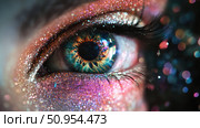 cataract disintegrating eye ai generated. Стоковое AI-изображение, AI-художник Vectorwin / Фотобанк Лори