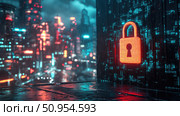 lock growing padlock ai generated. Стоковое AI-изображение, AI-художник Vectorwin / Фотобанк Лори
