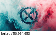 warning disintegrating biohazard symbol ai generated. Стоковое AI-изображение, AI-художник Vectorwin / Фотобанк Лори