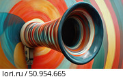 amplify spiraling megaphone ai generated. Стоковое AI-изображение, AI-художник Vectorwin / Фотобанк Лори