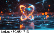 nucleus loading atom ai generated. Стоковое AI-изображение, AI-художник Vectorwin / Фотобанк Лори