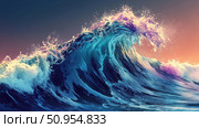 interference bouncing wave ai generated. Стоковое AI-изображение, AI-художник Vectorwin / Фотобанк Лори